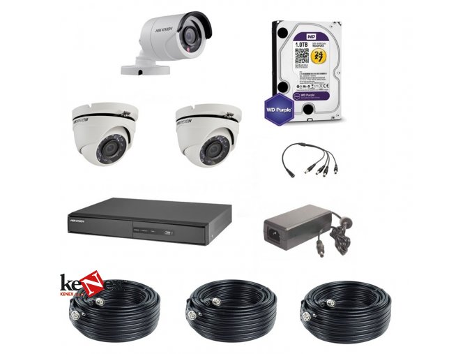Kamerový set  Hikvision Standart 1 venkovní – 2 vnitřní