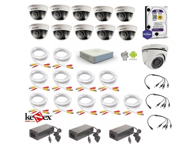 kamerovy set hikvision proffesional 1 venkovni 10 vnitrni