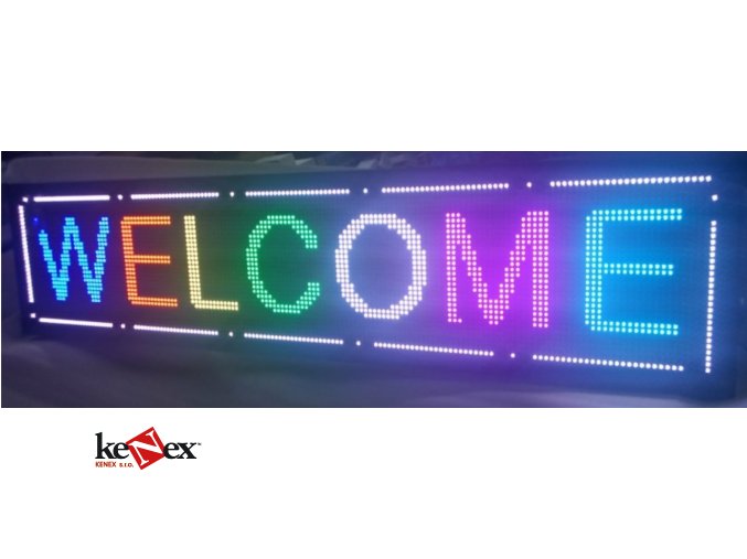 wifi led reklama svetelne tabule barevna panel 300x40cm