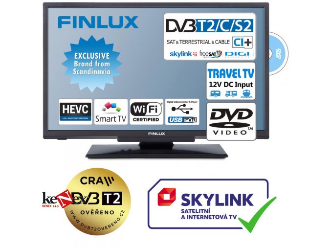 finlux 24fdm5760 t2 sat dvd smart wifi 12v