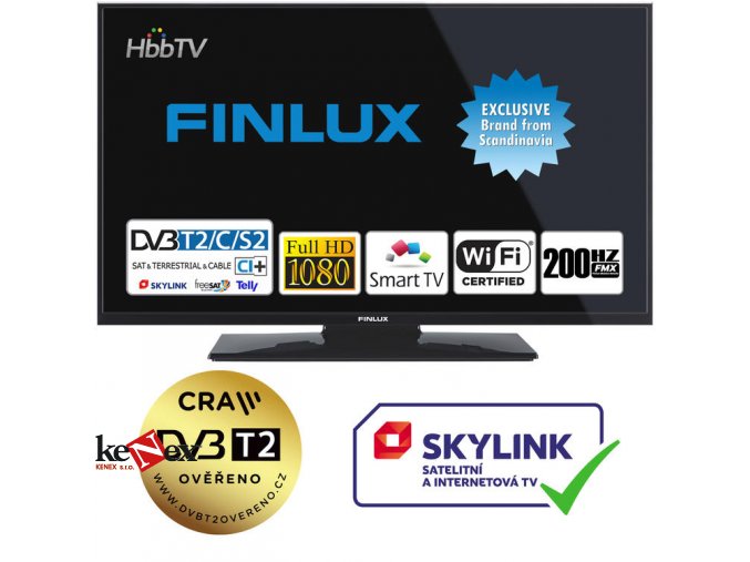 finlux 43fff5660 t2 sat hbb tv smart wifi skylink live