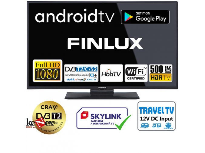 finlux 32ffmg5770 fhd t2 sat android wifi 12v travel tv