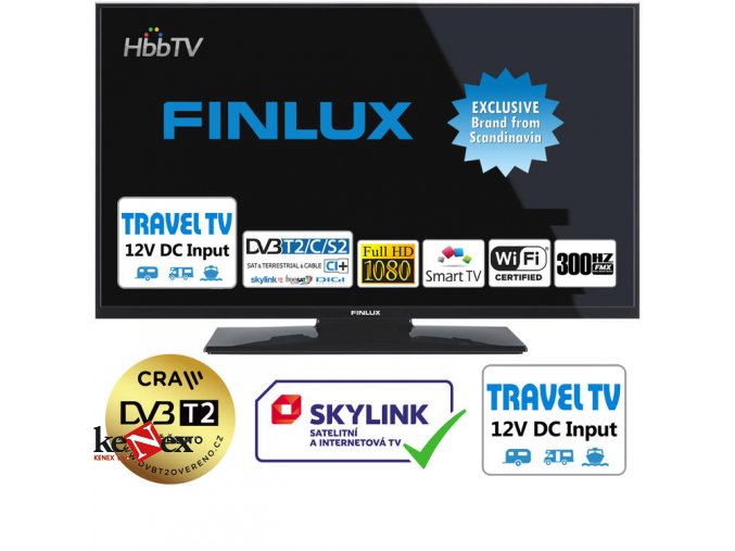 finlux 32ffmg5760 fhd t2 sat smart wifi 12v travel tv