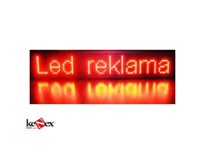 led reklama cervena