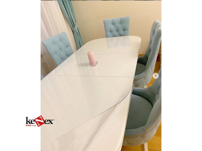 ubrus na stul z mekkeho skla 65x217 cm