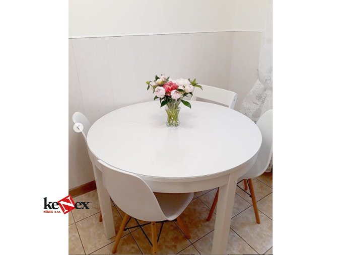 ubrus na kulaty stul z mekkeho skla pr 104 cm