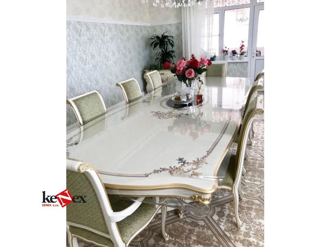 ubrus na stul z mekkeho skla 110x170 cm