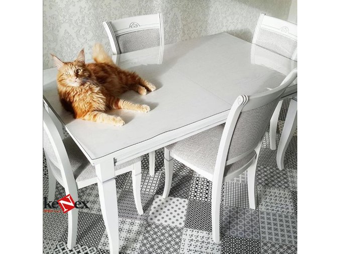 ubrus na stul z mekkeho skla 155x62 cm