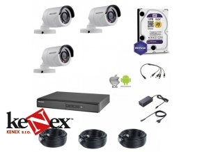 kamerovy set hikvision standart 3 venkovni