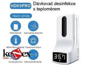 hdk9pro gelovy bezkontaktni davkovac desinfekce a infra teplomer telesne teploty