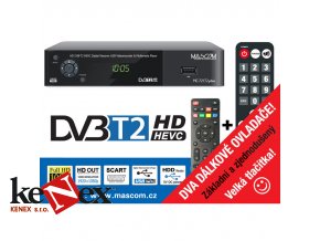 mascom mc721t2plus prijimac dvb t2 hevc se dvema ovladaci