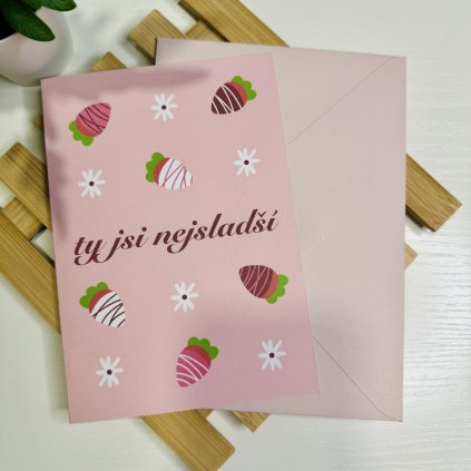 Přáníčko - jahody, ty jsi nejsladší