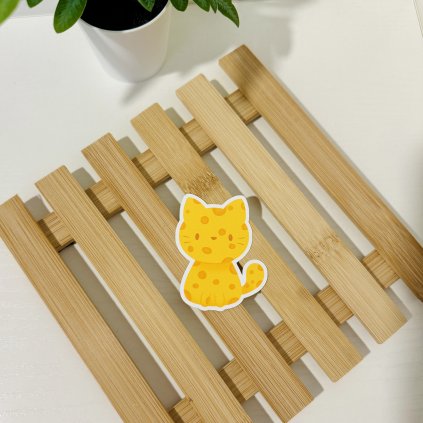 Samolepka - sýrová kočička