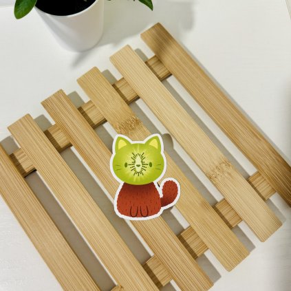 Samolepka - kiwi kočička