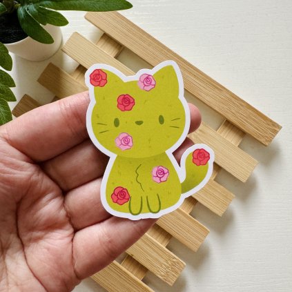 Samolepka - zahradní kočička