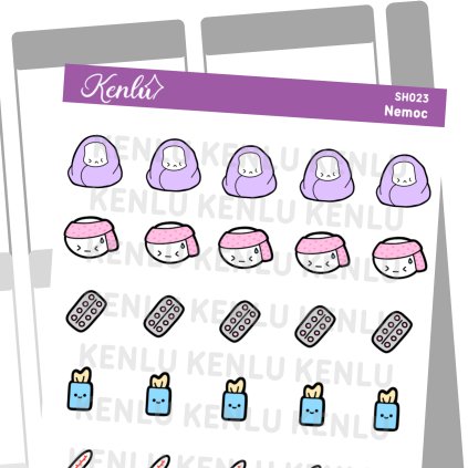 Samolepkový sheet - nemoc