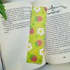 Záložka do knihy - jahody a kytičky zelené