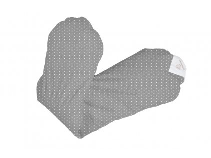 Povlak na relaxační polštář - šedá s puntíky