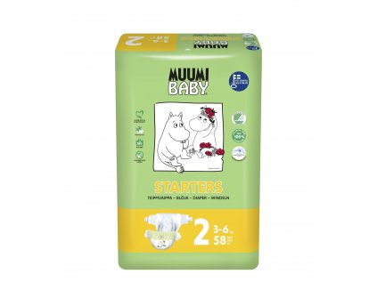 Pleny MUUMI BABY dětské pleny Mini vel. 2 (3-6kg)- (58 ks)