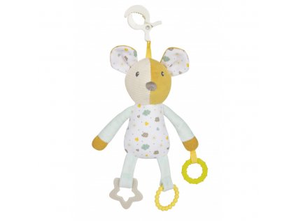canpol babies hebky mazlicek na klipu s kousatky mouse