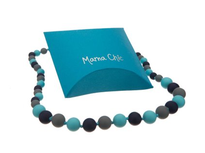 Silikonové korále, aqua, mátová, šedá