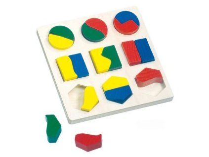 Bino dřevěné puzzle geometrické tvary