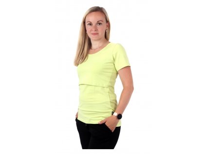 Kojící tričko Kateřina, krátký rukáv, světle zelené M/L
