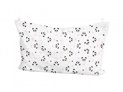 Povlak Polštář 60/40 s poutky - růžová panda