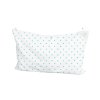 Povlak na polštář 60x40 s poutky bílý s tyrkysovými hvězdičkami