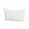Povlak na polštář 60x40 s poutky smetanový s šedými puntíky