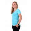 Kojící tričko Kateřina, krátký rukáv, tyrkysové L/XL