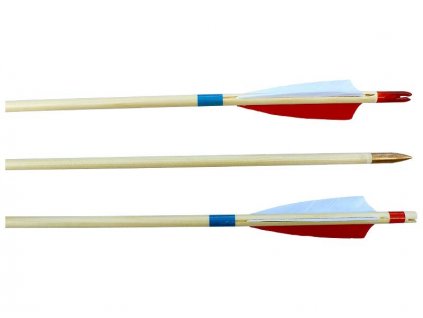 Wooden Archery Arrows  Darts - 6/12pcs 31 8mm Arrows 5'' Feather