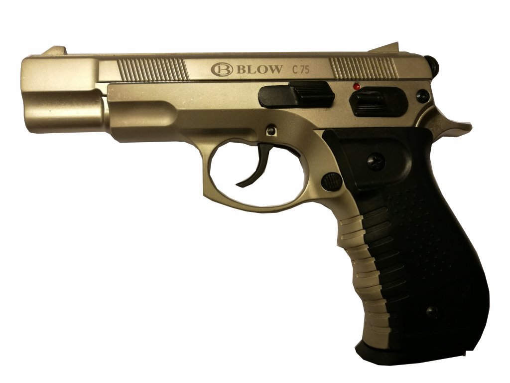 66452 plynova pistole blow cz75 saten cal 9mm