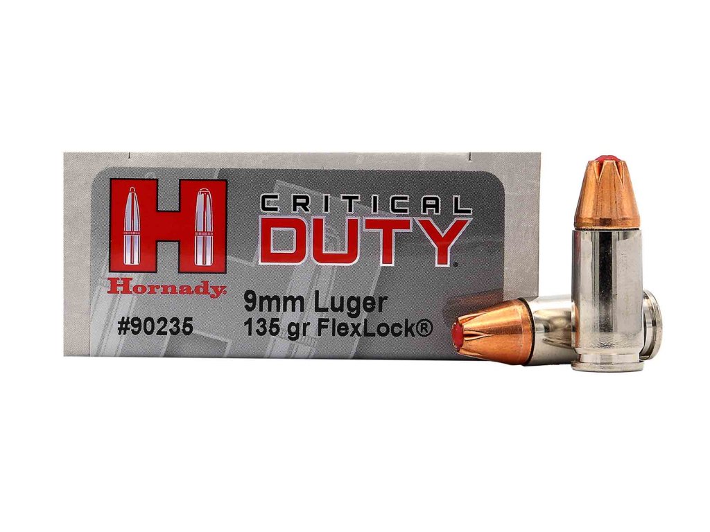 hornady 9mm luger criticalduty 135gr flexlock