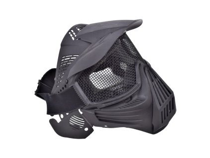 wosport mask with steel mesh black c007b (1)
