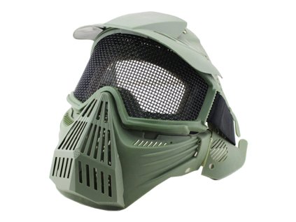wosport steel mesh mask olive drab c007 verde