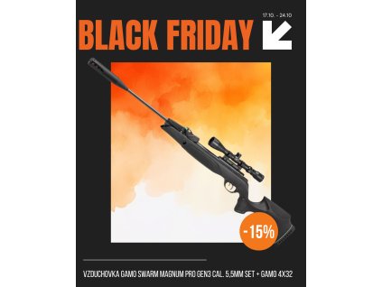 Vzduchovka Gamo Swarm Magnum Pro GEN3 cal. 5,5mm SET + Gamo 4x32 - NEOMEZENÝ VÝKON
