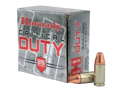 Náboj kulový Hornady, Critical Duty LE, 9mm Luger+P, 124GR (8,0g), Flex Lock Duty