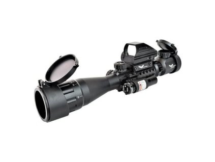 js tactical combo 3x 9x zomm 40mm lens scope with red dot laser js combo1