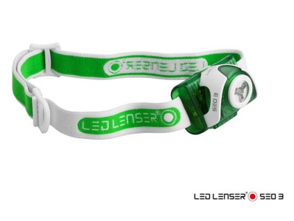 Čelovka Led Lenser SEO3 - zelená