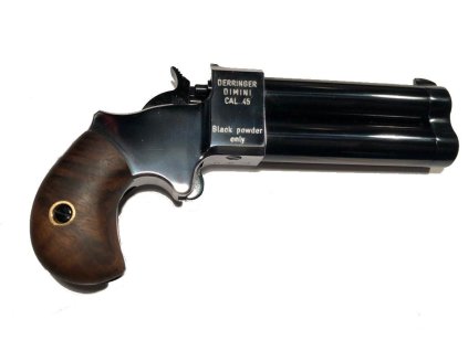 Perkusní dvouhlavňová pistole Great Gun Derringer Dimini .45 3" černý - 1