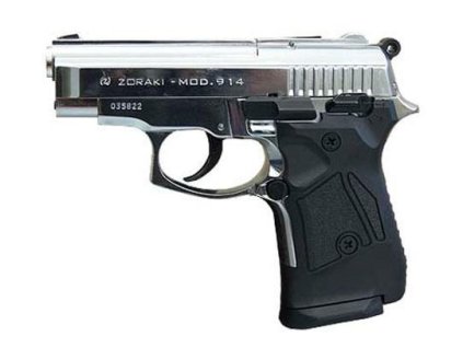 Plynová pistole Atak Zoraki 914 Auto lesklý chrom cal. 9mm