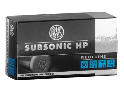 Náboj RWS Subsonic HP cal. 22 LR 50ks