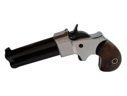 Perkusní dvouhlavňová pistole Great Gun Derringer 9mm 3" černý/tvrdochrom