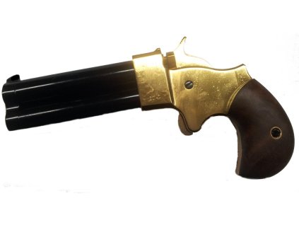 Perkusní dvouhlavňová pistole Great Gun Derringer .45 3,5" TiN/tvrdochrom