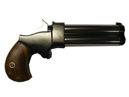 Perkusní dvouhlavňová pistole Great Gun Derringer .45 4" černý/tvrdochrom