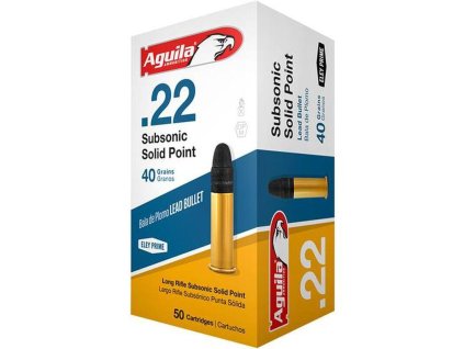 Náboj Aguila Subsonic Solid Point cal. 22 LR