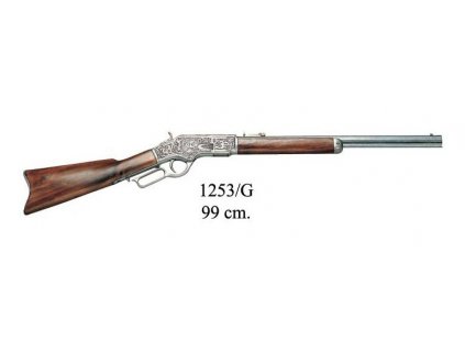 puska winchester 73 seda stribrna