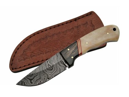 7827 nuz damascus dm1068 bone horn hunter 7