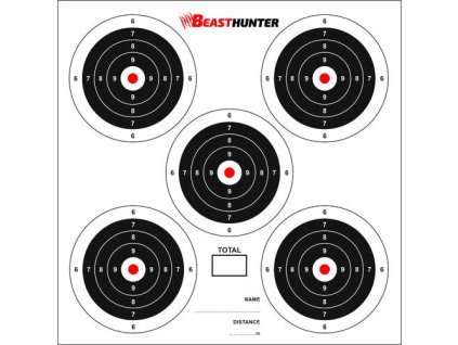 Terče BeastHunter 17x17cm 5-target bal.100ks - 1